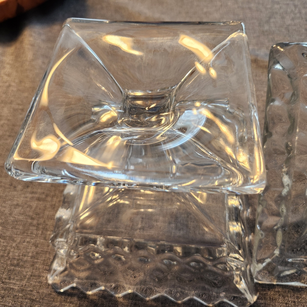 VTG Fostoria American Clear Wedding Bowl With Lid /Candy Dish/Compote HEAVY! - Picture 9 of 16